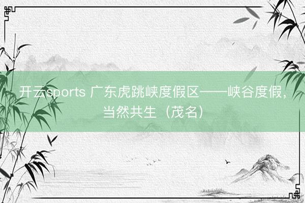 开云sports 广东虎跳峡度假区——峡谷度假,当然共生(茂名)