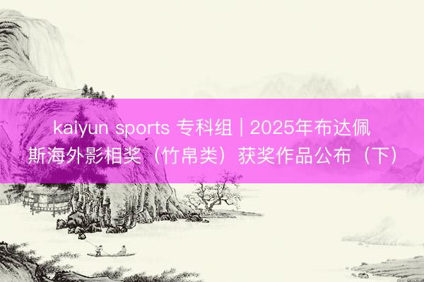 kaiyun sports 专科组 | 2025年布达佩斯海外影相奖（竹帛类）获奖作品公布（下）