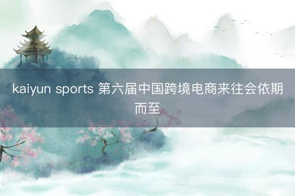 kaiyun sports 第六届中国跨境电商来往会依期而至