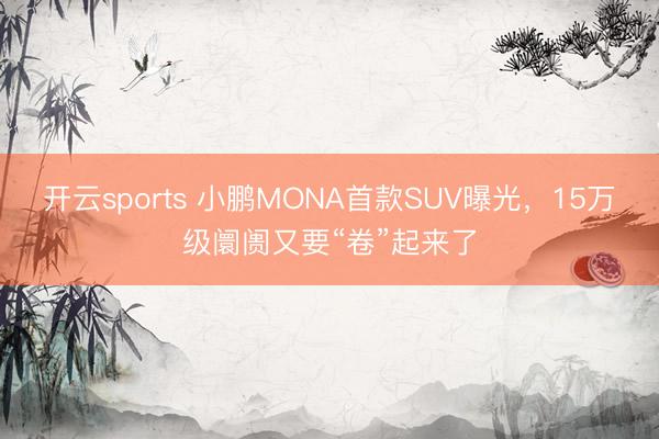 开云sports 小鹏MONA首款SUV曝光，15万级阛阓又要“卷”起来了