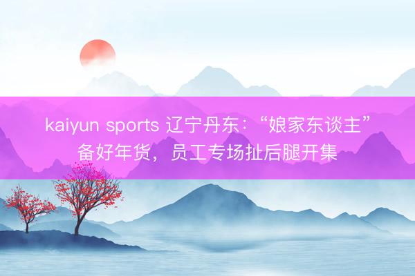 kaiyun sports 辽宁丹东：“娘家东谈主”备好年货，员工专场扯后腿开集