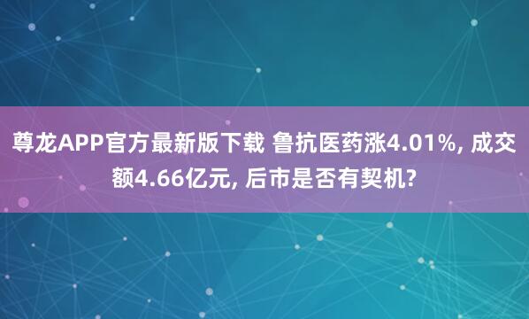 尊龙APP官方最新版下载 鲁抗医药涨4.01%， 成交额4.66亿元， 后市是否有契机?
