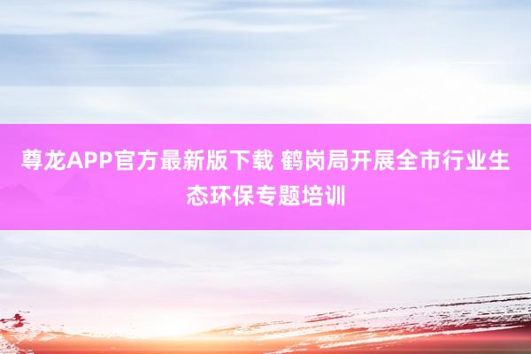 尊龙APP官方最新版下载 鹤岗局开展全市行业生态环保专题培训