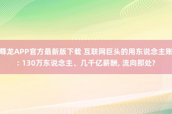 尊龙APP官方最新版下载 互联网巨头的用东说念主账: 130万东说念主、几千亿薪酬， 流向那处?