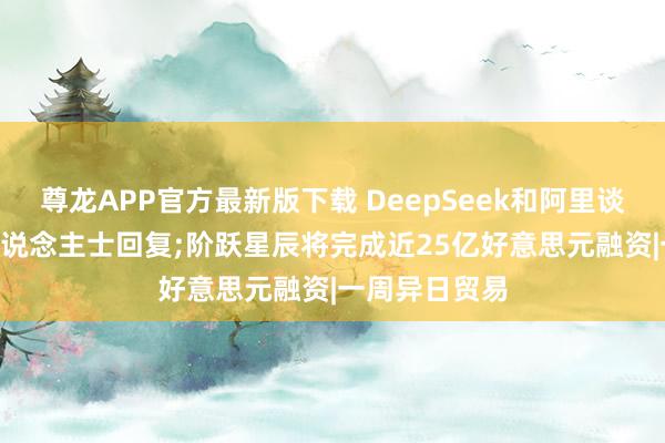 尊龙APP官方最新版下载 DeepSeek和阿里谈崩了? 市集东说念主士回复;阶跃星辰将完成近25亿好意思元融资|一周异日贸易