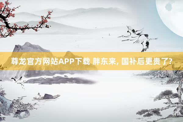 尊龙官方网站APP下载 胖东来， 国补后更贵了?