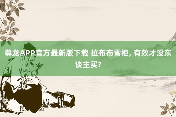 尊龙APP官方最新版下载 拉布布雪柜， 有效才没东谈主买?