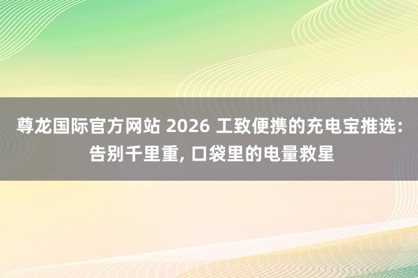 尊龙国际官方网站 2026 工致便携的充电宝推选: 告别千里重, 口袋里的电量救星