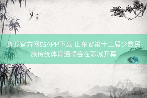 尊龙官方网站APP下载 山东省第十二届少数民族传统体育通顺会在聊城开幕