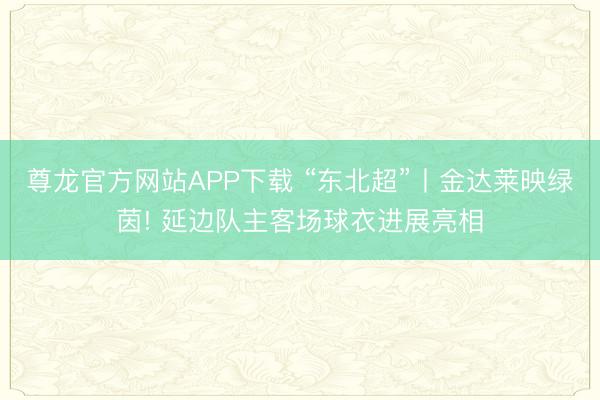 尊龙官方网站APP下载 “东北超”丨金达莱映绿茵! 延边队主客场球衣进展亮相