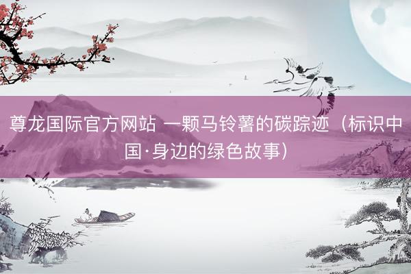 尊龙国际官方网站 一颗马铃薯的碳踪迹（标识中国·身边的绿色故事）