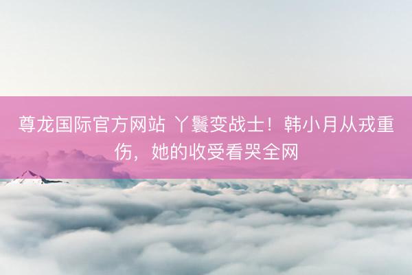 尊龙国际官方网站 丫鬟变战士!韩小月从戎重伤,她的收受看哭全网