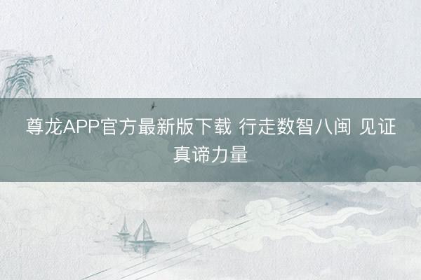 尊龙APP官方最新版下载 行走数智八闽 见证真谛力量