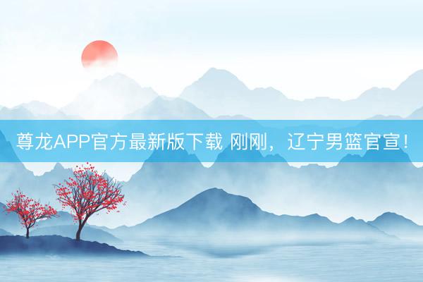 尊龙APP官方最新版下载 刚刚，辽宁男篮官宣！