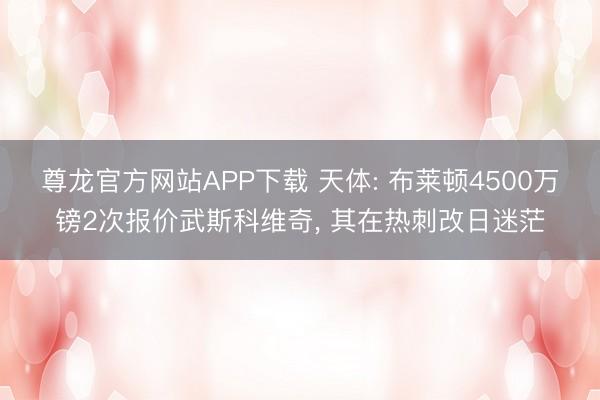 尊龙官方网站APP下载 天体: 布莱顿4500万镑2次报价武斯科维奇， 其在热刺改日迷茫